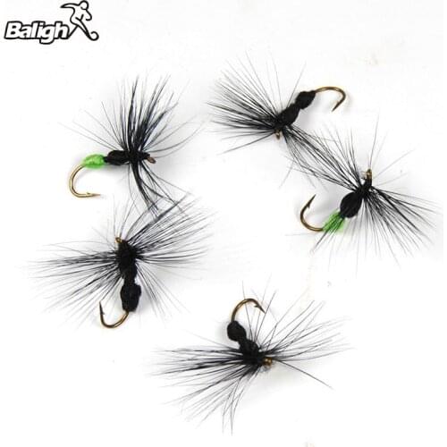 Balight 10Pcs/Set Insects Flies Fly Fishing Lures Bait High Carbon Steel Hook Fish Tackle With Super Sharpened Crank Hook