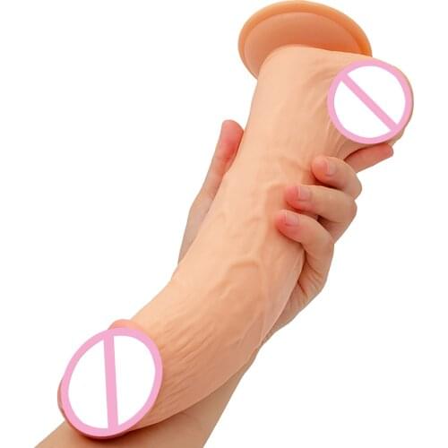26CM*5.5CM Oversized Dildos Realistic Soft Skin Feeling Huge Penis Erotic Thick Phallus Big Dick Sex Toys for Women Masturbation