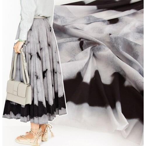 Black And White Digital Printed Cotton Fabric For Dress Tissus Au MÈTre Telas Por Metro Tissu Vestidos Sewing Tela Ткань хлопок