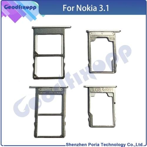 For Nokia 3.1 SIM Card And Adaptors Take The Chip Tray Support Cassette-Replacing Housing Repair Parts SD Card Slot