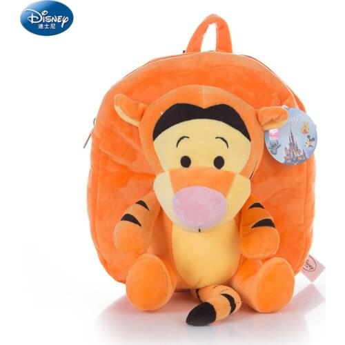 Disney Best Selling 22CM School Bag Stitch Tigger Bag Cute Beautiful Anime Plush Doll School Supplies Sewing Toy Girl Toy SZZ056