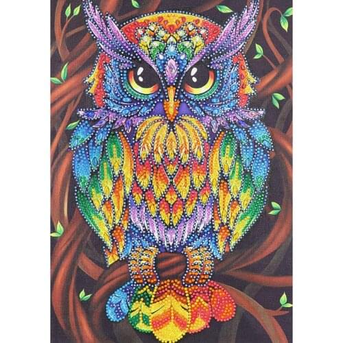 5D DIY Special Shaped Diamond Painting Owl Cross Stitch Mosaic Craft Kit