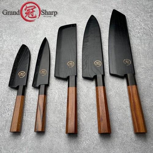 Japanese Chef Knives Set Forged Stainless Steel Meat Cleaver Fish Filleting Santoku Knife Professional Kitchen Knife Grandsharp
