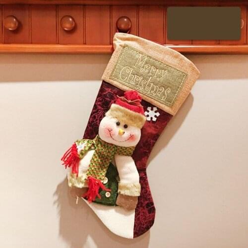 Christmas stockings santa sock gift bag xmas stocking stockings personalized christmas boots Happy New Year Ornament