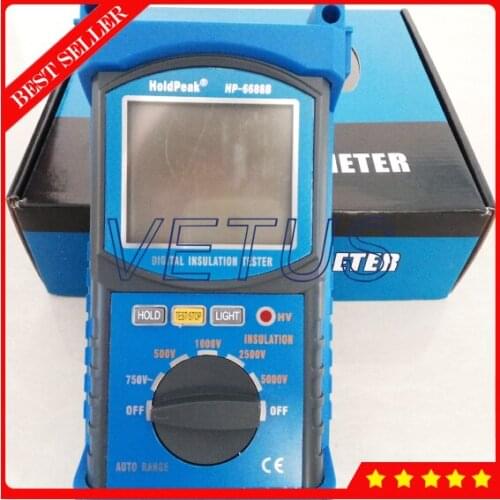 Ohm tester Insulation Resistance Tester With 500V 1000V 2500V 5000V Testing Voltage resistivity measuring instrument HP-6688B