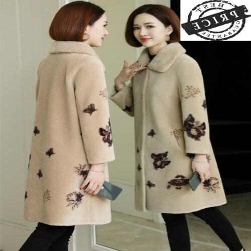 Real Fur Coat Female Winter Mink Fur Collar Jacket Women Clothes 2021 Korean Vintage Sheep Shearing Jacket Wool Tops 2026