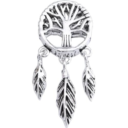 100% 925 Silver Life-tree Charm 925 Sterling Silver Small Bracelet Charm Good luck Charm Pendant DIY Jewelry