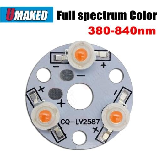Full spectrum 1/3/4/5/6/7/9/12/15/18/24/30W led grow chip with PCB board, led grow lights ,broad spectrum 380nm-840nm led diode