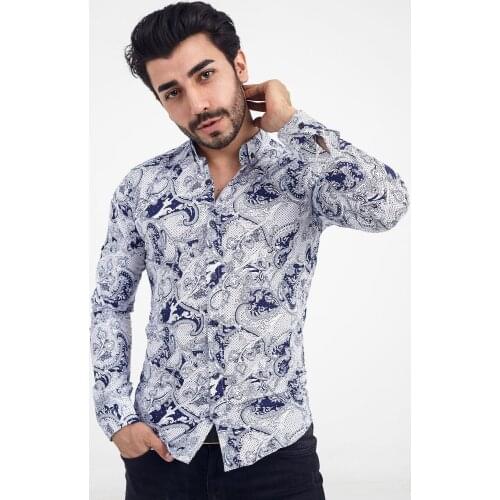 Hilti 232418 Pattern Slim Fit Lycra Men 'S Shirt