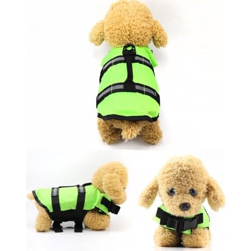 Adjustable Pet Dog Life Safety Vest Dog Clothes Swimsuit Pet Swimsuit Summer Vacation Waterproof Reflective Breathable Bulldog