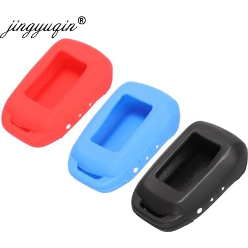 Jingyuqin Silicone Key Case For Starline A92/A94/V62/A62/A64 Tamarack fit Russian Two Way Car Alarm LCD Remote Control Keychain