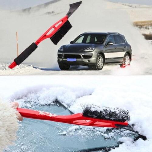 2-in-1 Ice Scraper Vehicle Snow Brush Removal Shovel Handle Car Window Winter Snow Cleaner