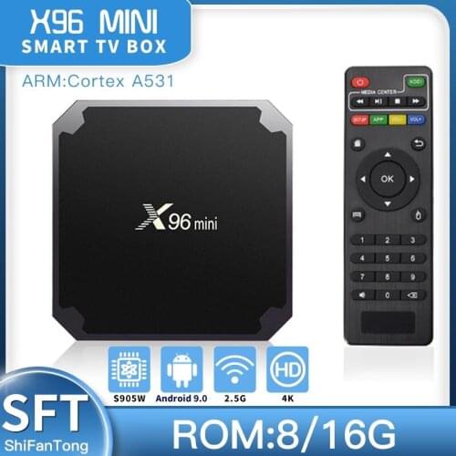 X96 mini Android 9.0 Smart tv box 1GB/2GB ,8GB/16GB smart tv media player Support H.265, 4K 30pfs smart box tv vs h96 x96