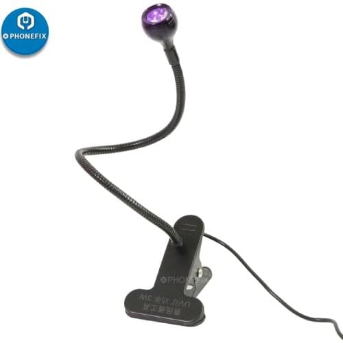 PHONEFIX Ultraviolet UV Light Lamp USB Shadowless UV Glue Curing Blacklight Flashlight Ultra Violet UV Oil Dryer Purple Light