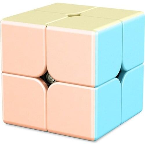 Meilong Macaron 2x2 Magic cube Stickerless Speed smooth puzzle 2x2x2 magic Cube children’s fun educational toy adult gift toys