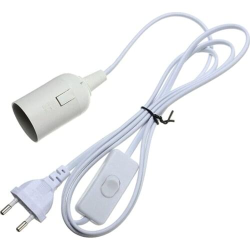 1.8m Power Cord Cable E27 Lamp Base EU Plug Light Bulb Socket Holder with Switch M68E