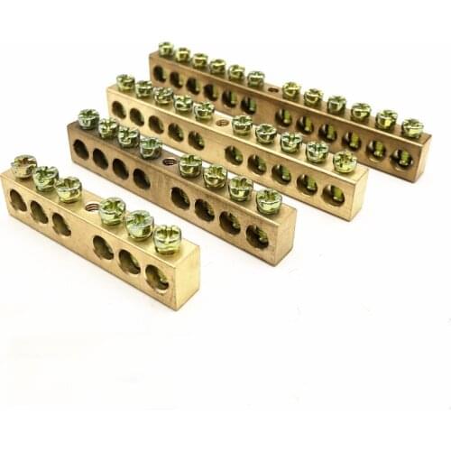 1pcs Copper terminal 6x9 brass zero ground connection row zero ground strip copper strip 8x12