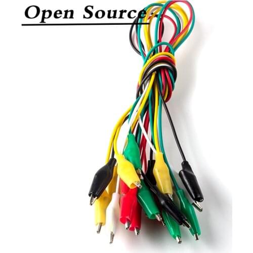 10pcs 50cm Alligator Clips Doubl e-ended Clips Crocodile Cable Alligator Jumper Wire Test Leads Alligator Clips