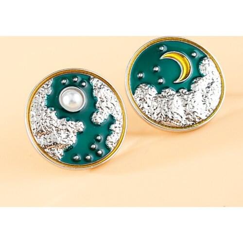 Shamir 2 PCS Moon And The Happiness Brooch Girls To Deserve To Act The Role Of Badge Pin Women Jewelry Gifts