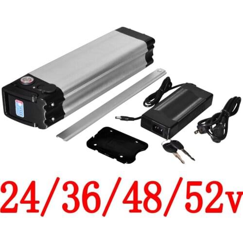 24V 36V 48V 52V Lithium Ebike Battery 24V 36v 48V 52V 10Ah 13Ah 15Ah 20ah 25Ah 30Ah Electric Bicycle battery with 2A charger