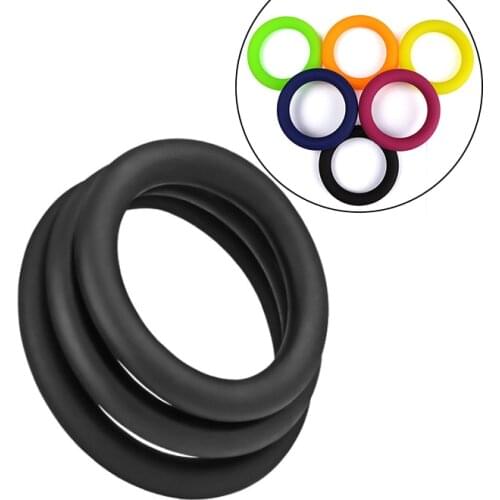 3PCS Colorful Silicone Cock Ring Male Enhancer Ejaculation Delay Penis Rings Dildo Extender Ring Sex Toys For Men Sex Shop