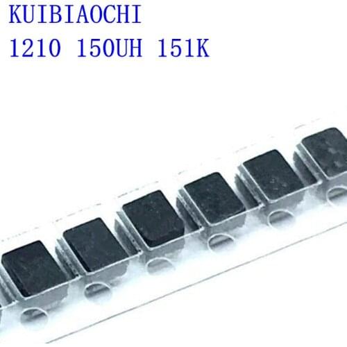 50pcs/LOT 1210 SMD Inductor 150UH 151K SMD Winding inductor 3225 150UH 10