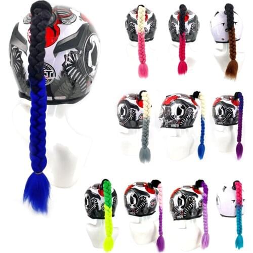 Free shipping Punk Style Hot Freestyle Women Motorcycle Helmet Braids Gradient Ramp Helmet Jumbo Braids DIY Decoration