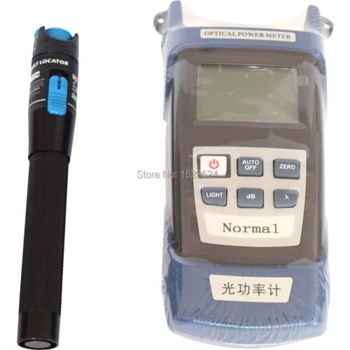 Free Shipping High Precision -70~+10dBm Handheld Fiber Optical Power Meter + Visual Fault Locator 1mw 5KM