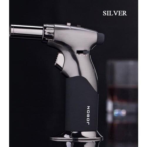 Jobon Butane Gas Lighter Baking Sugar Spray Gun Soft Fire And Double Fire Cigar Special High Grade Metal Wire Drawing Process