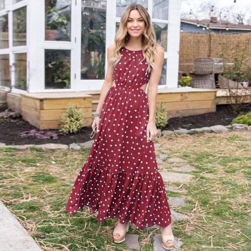 Dioflyusa Summer Polka Dot Dresses