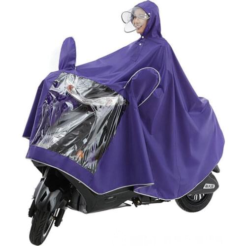 Raincoat double hat cornice raincoat bicycle motorcycle rain belt electric car raincoat 3