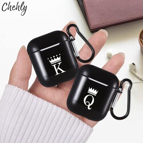 Crown King queen Soft Silicone Case for Apple Airpods 1 2 Pro Shockproof Bluetooth Wireless Headphone Earphone Protection Cover
