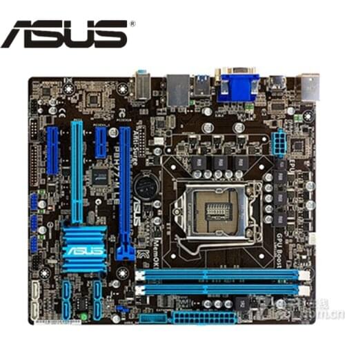LGA 1155 Original ASUS P8H77-M LE 1600Mhz DDR3 Motherboard u ATX PCI-E X16 Desktop Computer PC Mainboard Plate P8H77-M-LE Used