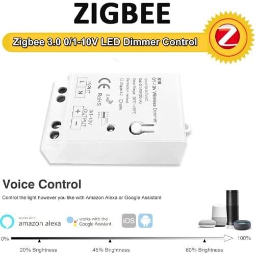 Mini ZigBee 3.0 0-10V LED Light Controller DIY Smart Light Dimmer Switch Module Wireless For Smartthings tuya Alexa AC100-270V
