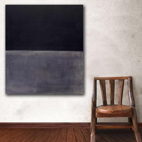 Wall Pictures For Living Room Abstract Mark Rothko Untitled (Black on Gray) Canvas Art Home Decor Modern No Frame Oil Painting