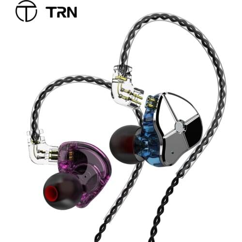 TRN ST1 1DD 1BA Hybrid In Ear Earphone HIFI DJ Monitor Running Sport Earphone Earplug Headset With QDC Cable TRN V90 BA5