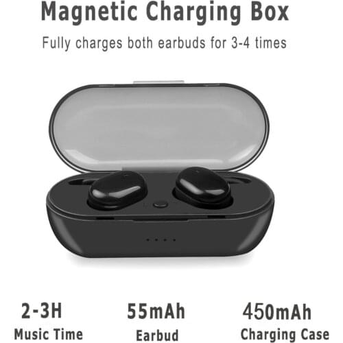 TWS Bluetooth 5.0 Earphone Y30 Wireless In-ear Noise Reduction 3D Stereo Sound Earphones Earbuds Handsfree with Charging Box