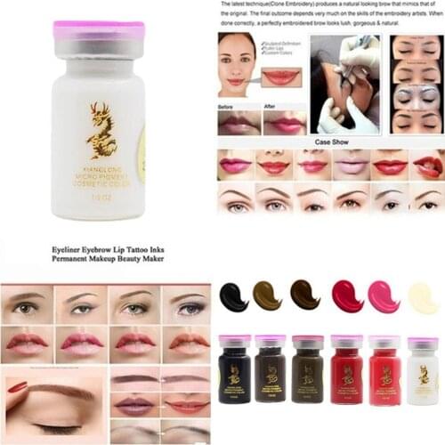 2020 New Semi Permanent Eyebrow Tattoo Ink Durable Pigment Beauty Tool Supplies Makeup Microblading Coloring Emulsions I4R6