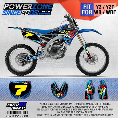 PowerZone Customized Team Graphics Backgrounds Decals 3M Custom Stickers For YAMAHA YZF250FX 14-18 YFZ 19 YZF450 14-17 18-19 080