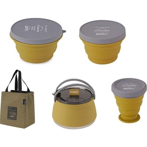 Portable Folding Silicone Kettle Collapsible Water Boiler Pot Outdoor Camping Hiking Cooker Water Boiling Coffee Maker