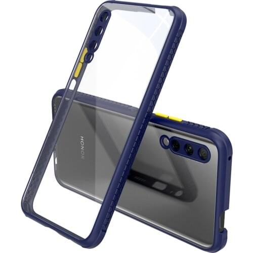 Clear Back Cover For Honor 9X Case Phone Anti Collision Wheels Soft Edge Hard Transparent Phone Case For Huawei Honor 9X Shell