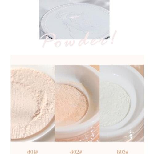 Makeup Loose Powder Waterproof 3 Colors Professional Transparent Loose Powder With Puff Matte Setting Makeup Oil-control TSLM1