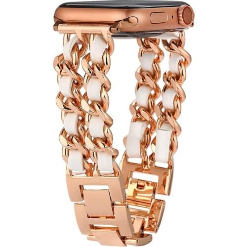 Bling Band for Apple Watch Band 44mm 40mm Sparkle Jewelry Replacement Metal Wristband Strap Women Girls for iWatch Series 6/5/4