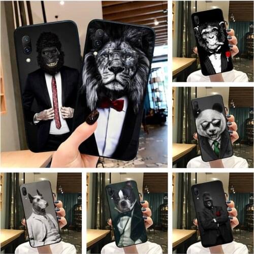 Shirt And Tie Man Animal Phone Case For Vivo Y91c Y17 Y51 Y67 Y55 Y7s Y81 Y19 Y97 Y93 V17 vivos5