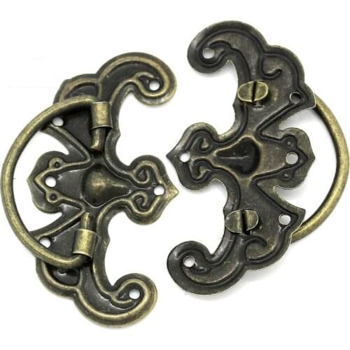 10pcs Classical Bronze Tone Pattern Drawer Cabinet Desk Door Jewelry Box Pulls Handle Knobs Two Size With Furniture Hardware