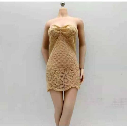 1/6 Scale Female Sexy Net Lace Perspective Dress for 12in Phicen Tbleague Doll Model Toys B style