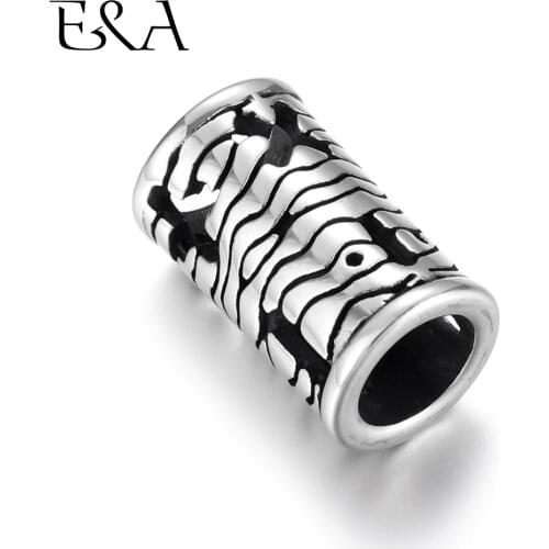 Stainless Steel Slider Tube Beads Mathematical Symbols Slide Charms Hole 6mm Bracelet DIY Accessories Jewelry Making Supplies