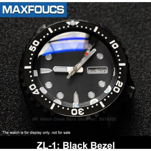 Luminous Flat ceramic bezel insert 38*31.5mm Luminous pip at 12 For Seiko SKX007 SKX009 watch parts