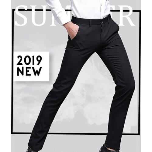 Xu Rui Fashion New High Quality Cotton Men Pants Straight Spring and Summer Long Male Classic Business Casual Trousers