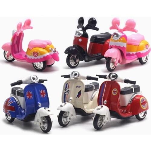 Hot Sale Alloy Lady Motorcycle Small Sheep Car Simulation Model Boutique Diecast Car Model Figure Toys for Kids